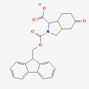 molecular formula C24H23NO5 B1403444 2-Fmoc-5-oxo-octahydro-isoindole-1-carboxylic acid CAS No. 1403766-50-6