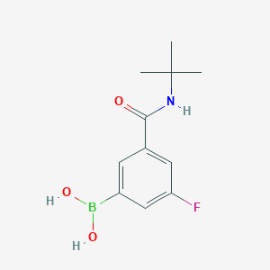 molecular formula C11H15BFNO3 B1403445 (3-(Tert-butylcarbamoyl)-5-fluorophenyl)boronic acid CAS No. 1704082-27-8
