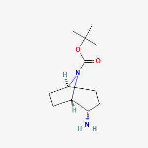 molecular formula C12H22N2O2 B1403446 tert-butyl (1S,2S,5S)-2-amino-8-azabicyclo[3.2.1]octane-8-carboxylate CAS No. 1408076-02-7