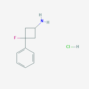 molecular formula C10H13ClFN B14034460 cis-3-Fluoro-3-phenylcyclobutanamine hcl 