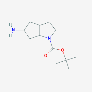 molecular formula C12H22N2O2 B1403452 5-氨基-1-Boc-六氢环戊[b]吡咯 CAS No. 1419101-27-1