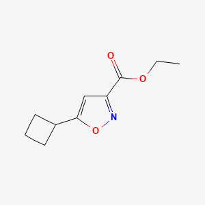 molecular formula C10H13NO3 B14034546 Ethyl 5-cyclobutylisoxazole-3-carboxylate 