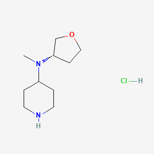 molecular formula C10H21ClN2O B1403455 N-甲基-N-[(3S)-四氢呋喃-3-基]哌啶-4-胺盐酸盐 CAS No. 1403763-33-6