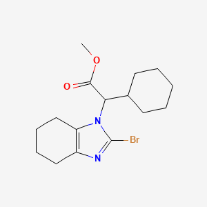 molecular formula C16H23BrN2O2 B14034557 Methyl 2-(2-bromo-4,5,6,7-tetrahydro-1H-benzo[D]imidazol-1-YL)-2-cyclohexylacetate 