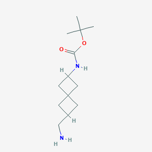 molecular formula C13H24N2O2 B14034588 tert-Butyl (6-(aminomethyl)spiro[3.3]heptan-2-yl)carbamate 