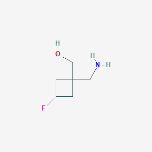 molecular formula C6H12FNO B1403460 1-(Aminomethyl)-3-fluoro-cyclobutanemethanol CAS No. 1363380-81-7