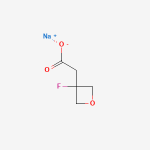 molecular formula C5H6FNaO3 B14034611 Sodium 2-(3-fluorooxetan-3-YL)acetate 