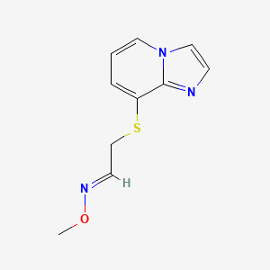 molecular formula C10H11N3OS B14034620 Acetaldehyde,(imidazo[1,2-a]pyridin-8-ylthio)-,o-methyloxime 