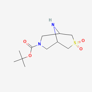 molecular formula C11H20N2O4S B1403463 7-Boc-3-Thia-7,9-diazabicyclo-[3.3.1]nonane-3,3-dioxide CAS No. 1419101-41-9