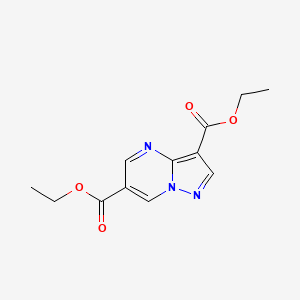 molecular formula C12H13N3O4 B1403470 Pyrazolo[1,5-a]pyrimidine-3,6-dicarboxylic acid diethyl ester CAS No. 1408074-47-4