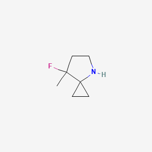 molecular formula C7H12FN B14034722 7-Fluoro-7-methyl-4-azaspiro[2.4]heptane 