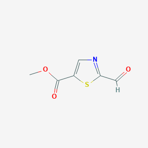 molecular formula C6H5NO3S B1403473 甲基2-甲酰噻唑-5-羧酸盐 CAS No. 1408075-35-3