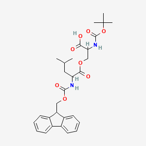 molecular formula C29H36N2O8 B14034735 Boc-Ser(Leu-Fmoc)-OH 