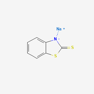 molecular formula C7H4NNaS2 B14034758 sodium;1,3-benzothiazol-3-ide-2-thione 