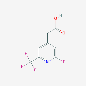 molecular formula C8H5F4NO2 B1403478 2-Fluoro-6-(trifluoromethyl)pyridine-4-acetic acid CAS No. 1227513-60-1