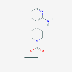 molecular formula C15H23N3O2 B14034786 Tert-butyl 4-(2-aminopyridin-3-yl)piperidine-1-carboxylate 
