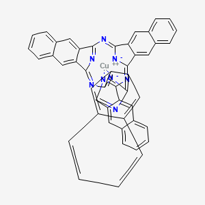 molecular formula C48H24CuN8 B14034799 copper;2,15,28,41,53,55-hexaza-54,56-diazanidatridecacyclo[40.10.1.13,14.116,27.129,40.04,13.06,11.017,26.019,24.030,39.032,37.043,52.045,50]hexapentaconta-1,3,5,7,9,11,13,15,17,19,21,23,25,27(55),28,30,32,34,36,38,40,42(53),43,45,47,49,51-heptacosaene 