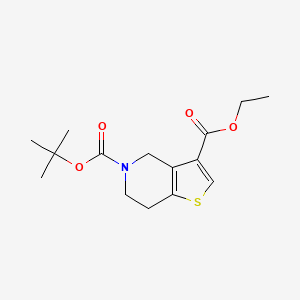 molecular formula C15H21NO4S B1403481 5-tert-butyl 3-ethyl 4H,5H,6H,7H-thieno[3,2-c]pyridine-3,5-dicarboxylate CAS No. 1363381-39-8