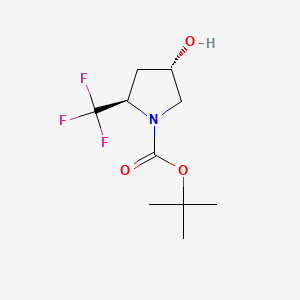 molecular formula C10H16F3NO3 B14034816 rel-tert-Butyl (2R,4S)-4-hydroxy-2-(trifluoromethyl)pyrrolidine-1-carboxylate 