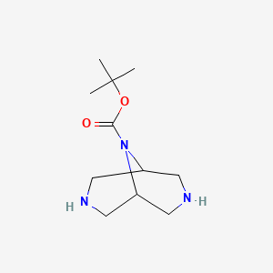 molecular formula C11H21N3O2 B1403485 9-Boc-3,7,9-三氮杂双环[3.3.1]壬烷 CAS No. 1419101-28-2