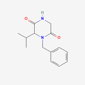 molecular formula C14H18N2O2 B14034853 1-Benzyl-6-isopropylpiperazine-2,5-dione 