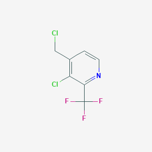 molecular formula C7H4Cl2F3N B1403489 3-Chloro-4-(chloromethyl)-2-(trifluoromethyl)pyridine CAS No. 1227570-91-3