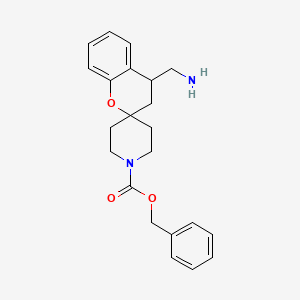 molecular formula C22H26N2O3 B14034917 Benzyl 4-(aminomethyl)spiro[chroman-2,4'-piperidine]-1'-carboxylate 