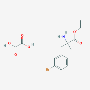 molecular formula C14H18BrNO6 B14034927 Ethyl 2-amino-3-(3-bromophenyl)-2-methylpropanoate oxalate 
