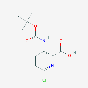 molecular formula C11H13ClN2O4 B1403493 3-(Boc-amino)-6-chloropyridine-2-carboxylic acid CAS No. 1408075-64-8