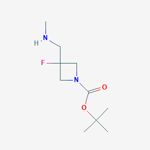 molecular formula C10H19FN2O2 B1403497 1-Boc-3-(methylaminomethyl)-3-fluoroazetidine CAS No. 1408074-60-1