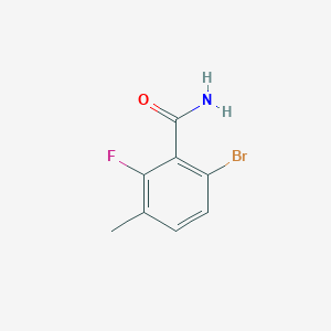 molecular formula C8H7BrFNO B14034971 6-Bromo-2-fluoro-3-methylbenzamide 