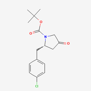 molecular formula C16H20ClNO3 B14034973 tert-Butyl (S)-2-(4-chlorobenzyl)-4-oxopyrrolidine-1-carboxylate 