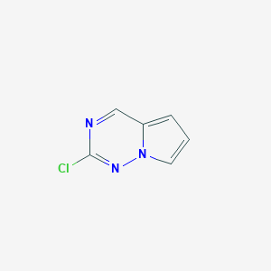 molecular formula C6H4ClN3 B1403498 2-氯吡咯并[2,1-f][1,2,4]三嗪 CAS No. 1363383-25-8