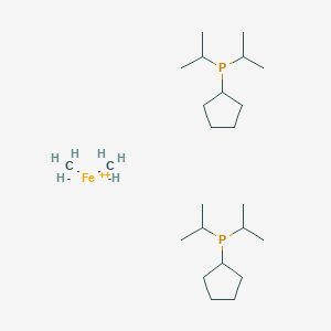 molecular formula C24H52FeP2 B14035001 Carbanide;cyclopentyl-di(propan-2-yl)phosphane;iron(2+) 