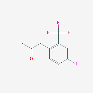molecular formula C10H8F3IO B14035007 1-(4-Iodo-2-(trifluoromethyl)phenyl)propan-2-one 