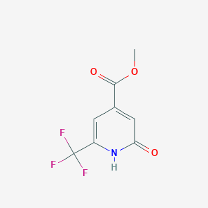 molecular formula C8H6F3NO3 B1403502 Methyl 2-hydroxy-6-(trifluoromethyl)isonicotinate CAS No. 1060810-77-6