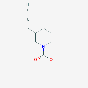 molecular formula C13H21NO2 B1403505 Tert-butyl 3-prop-2-ynylpiperidine-1-carboxylate CAS No. 1260672-17-0