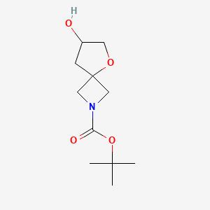 molecular formula C11H19NO4 B1403506 叔丁基 7-羟基-5-氧杂-2-氮杂螺[3.4]辛烷-2-羧酸酯 CAS No. 1408074-46-3