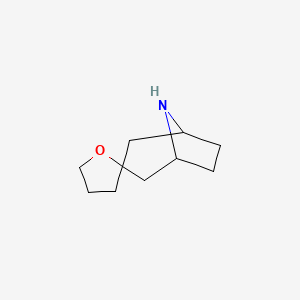molecular formula C10H17NO B1403507 Dihydro-spiro[8-azabicyclo-[3.2.1]octane-3,2'(3'H)-furan] CAS No. 556062-54-5