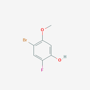 molecular formula C7H6BrFO2 B14035071 4-Bromo-2-fluoro-5-methoxyphenol 