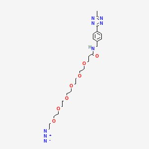 molecular formula C25H38N8O7 B14035098 Methyltetrazine-amino-PEG6-azide 