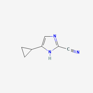 molecular formula C7H7N3 B1403511 2-氰基-4-环丙基-1H-咪唑 CAS No. 120118-65-2