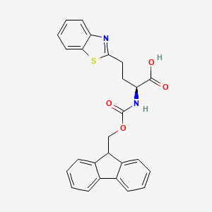 molecular formula C26H22N2O4S B14035117 Fmoc-Abu(2){4-(2-Bztz)}-OH 