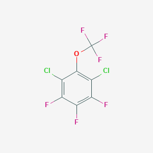 molecular formula C7Cl2F6O B14035119 1,3-Dichloro-4,5,6-trifluoro-2-(trifluoromethoxy)benzene 