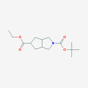 molecular formula C15H25NO4 B1403516 2-tert-butyl 5-ethyl hexahydrocyclopenta[c]pyrrole-2,5(1H)-dicarboxylate CAS No. 1419101-26-0