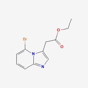 molecular formula C11H11BrN2O2 B1403518 Ethyl 4-bromoimidazo[1,2-A]pyridine-3-acetate CAS No. 1363381-02-5