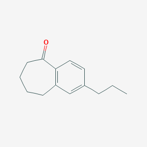 molecular formula C14H18O B14035183 2-Propyl-6,7,8,9-tetrahydro-5H-benzo[7]annulen-5-one 