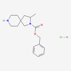 molecular formula C17H25ClN2O2 B14035205 Benzyl 3-methyl-2,8-diazaspiro[4.5]decane-2-carboxylate hydrochloride 