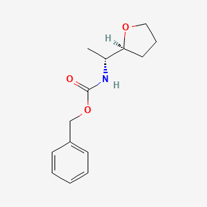 molecular formula C14H19NO3 B14035229 Benzyl ((R)-1-((R)-tetrahydrofuran-2-YL)ethyl)carbamate 