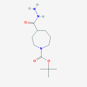 molecular formula C12H23N3O3 B1403525 1-Boc-azepan-4-carboxylic acid hydrazide CAS No. 1408074-80-5